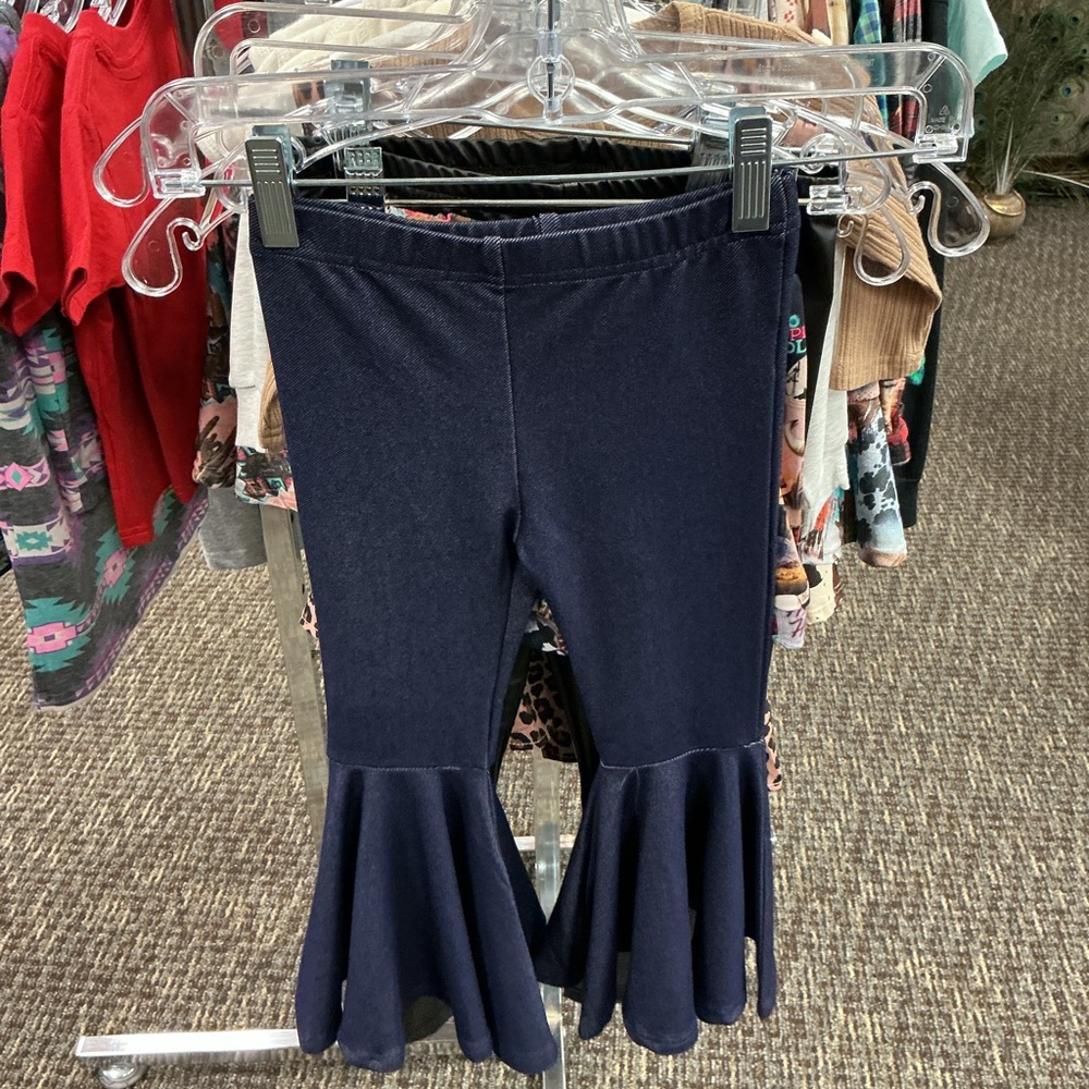 Navy Kids Flared Bottoms